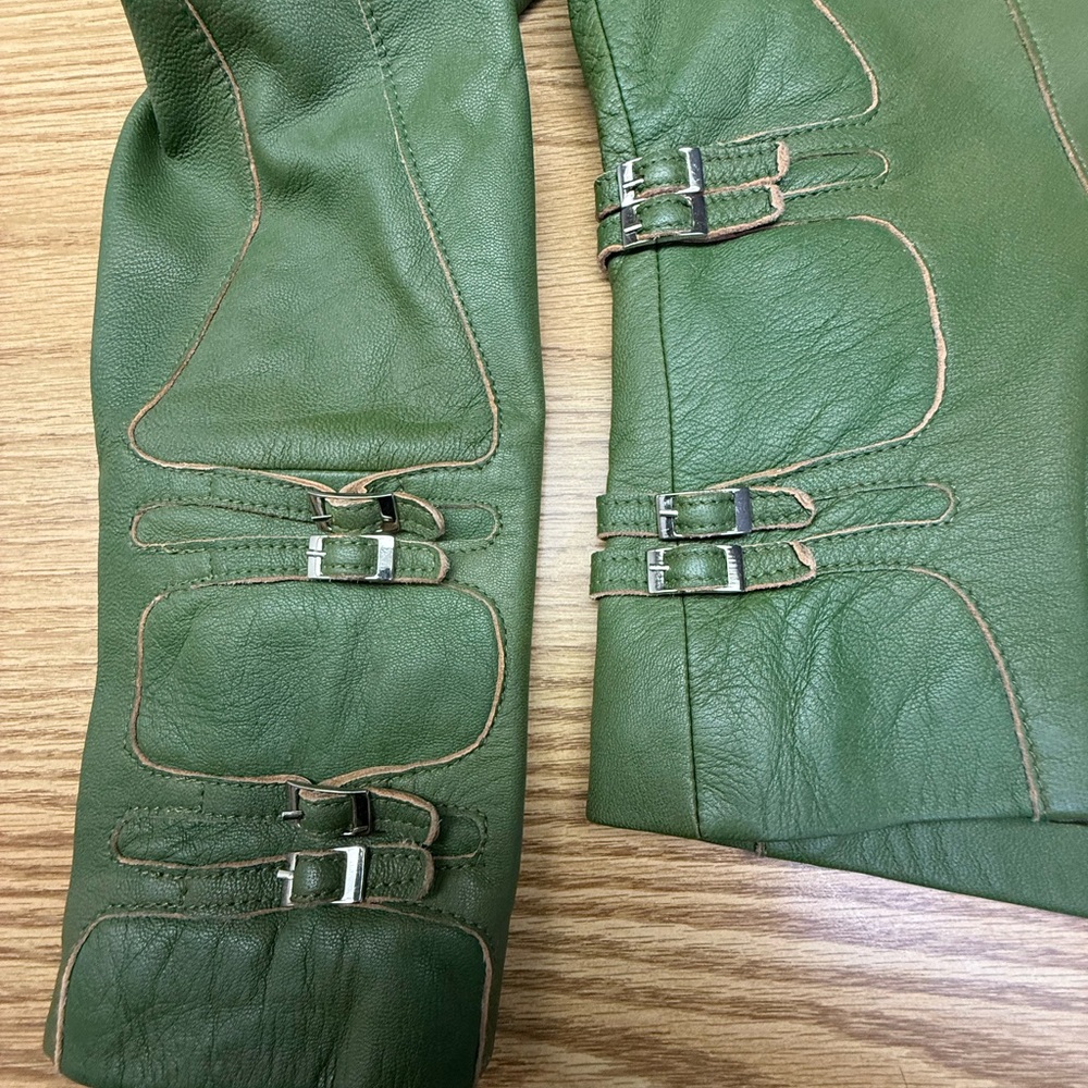Cache Olive Green Leather Jacket - image 3